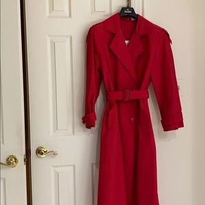 Red trench coat